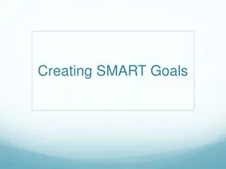 Creating SMART Goals