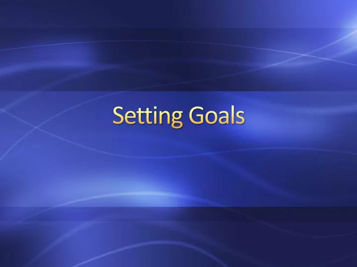 setting goals