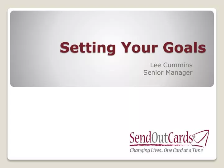 setting your goals