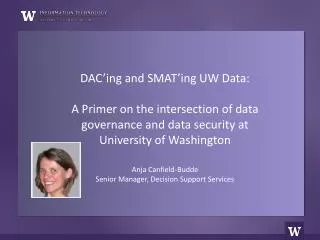 UW Data Map (aligns business and data perspectives)