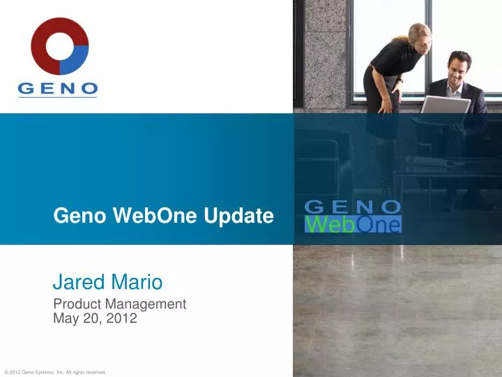 geno webone update
