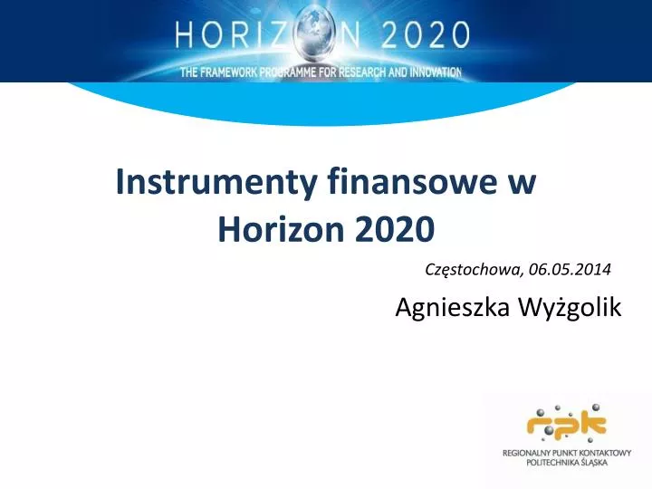 instrumenty finansowe w horizon 2020