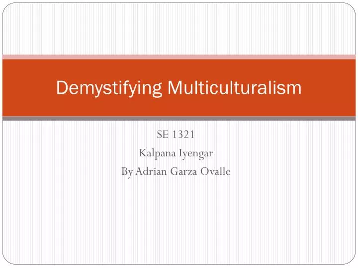 demystifying multiculturalism