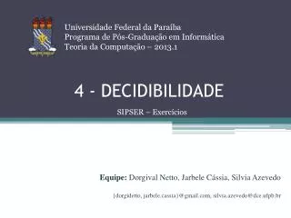 4 decidibilidade
