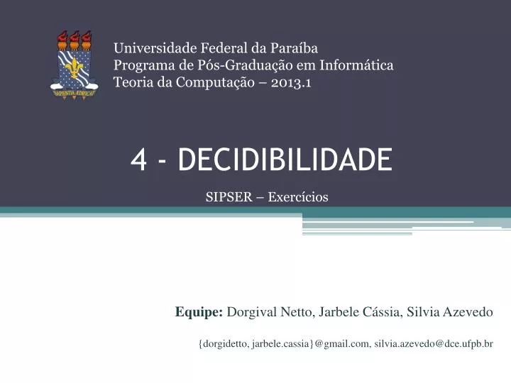 4 decidibilidade