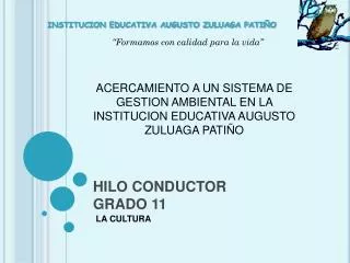 hilo conductor grado 11