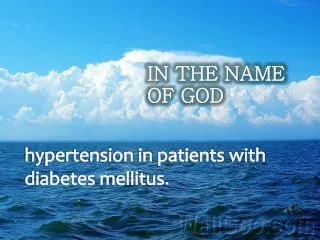 hypertension in patients with diabetes mellitus .