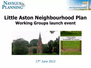 Little Aston Neighbourhood Plan Working Groups launch event