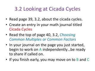 3.2 Looking at Cicada Cycles