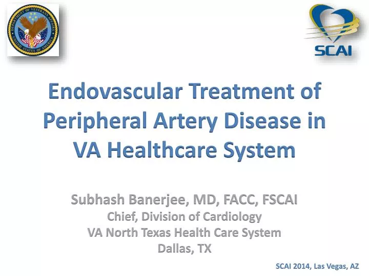 endovascular treatment of peripheral artery disease in va healthcare system