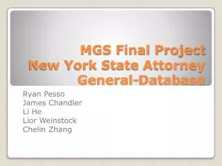 MGS Final Project New York State Attorney General-Database