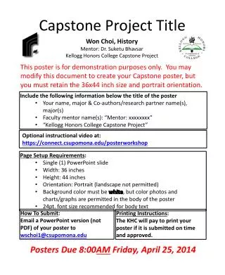 Capstone Project Title