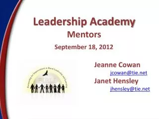Leadership Academy Mentors