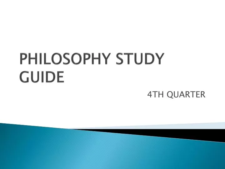 philosophy study guide