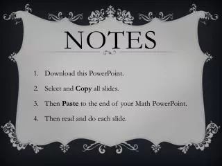 Notes