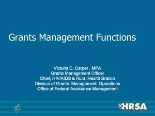 Grants Management Functions