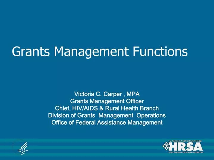 grants management functions