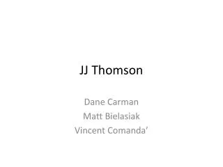 jj thomson