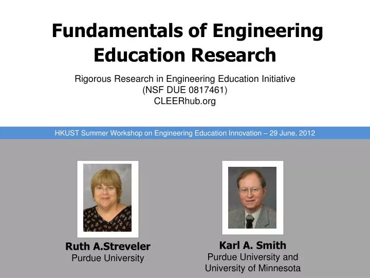 fundamentals of engineering education research