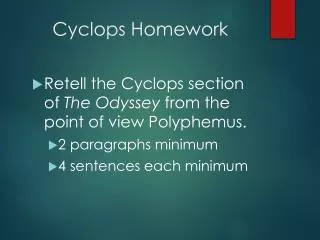 Cyclops Homework