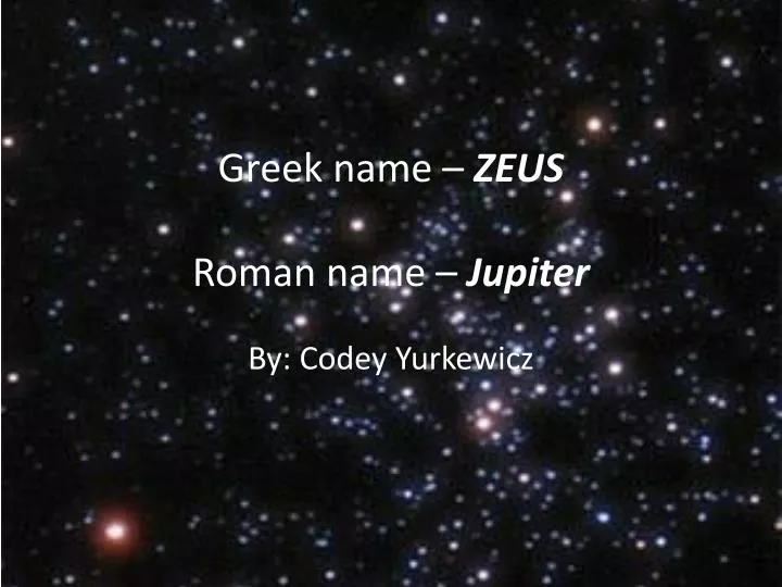 greek name zeus roman name jupiter
