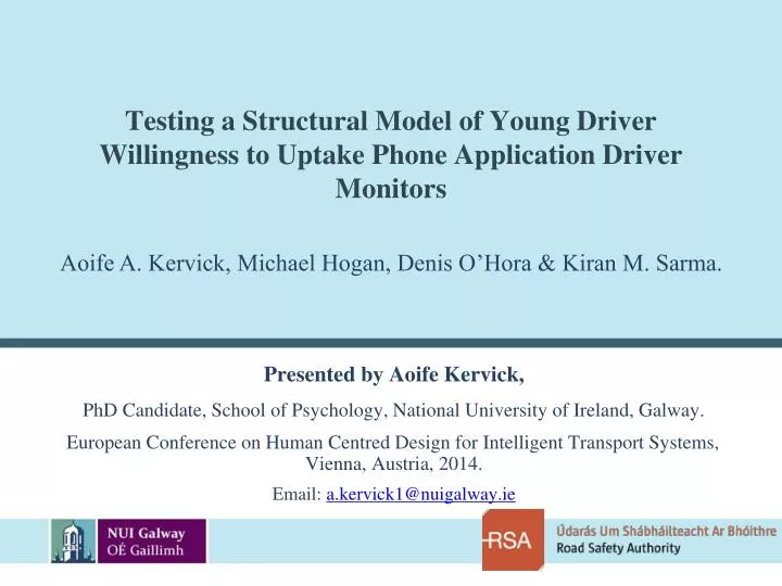 testing a structural model of young driver willingness to uptake phone application driver monitors