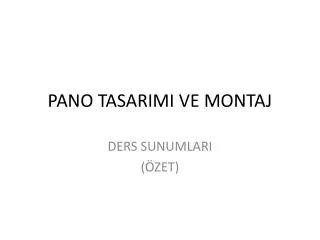pano tasarimi ve montaj