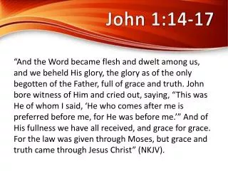 John 1:14-17