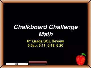Chalkboard Challenge Math