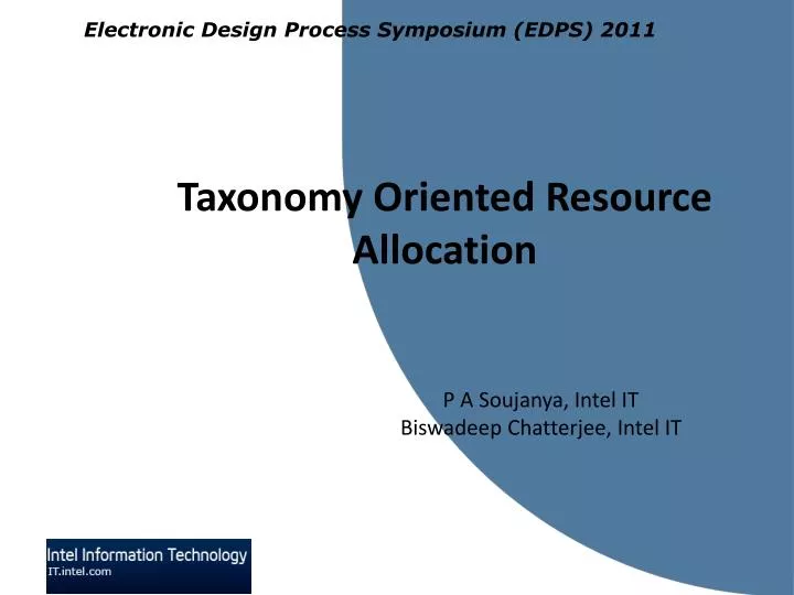 taxonomy oriented resource allocation