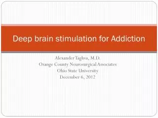 deep brain stimulation for addiction