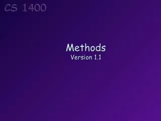 Methods Version 1.1