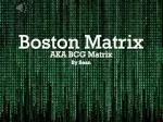 Boston Matrix - slide 1