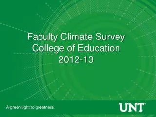Faculty Climate Survey College of Education 2012-13