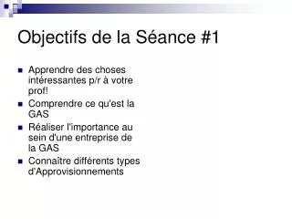 objectifs de la s ance 1