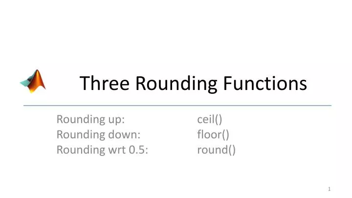 three rounding functions