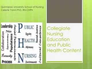 Collegiate Nursing Education and Public Health Content