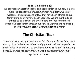 The Christian Team