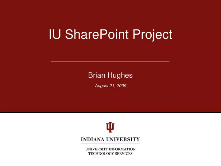 iu sharepoint project