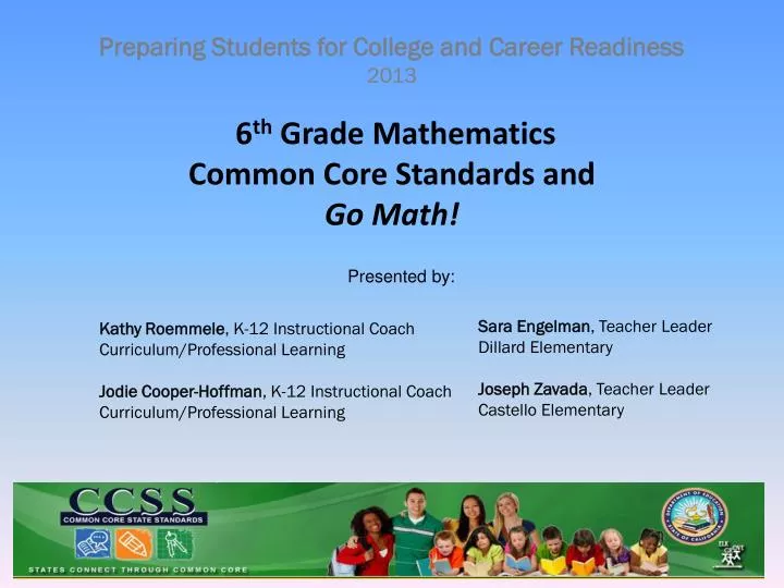 6 th grade mathematics common core standards and go math