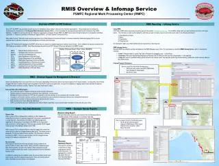 RMIS Overview &amp; Infomap Service PSMFC Regional Mark Processing Center (RMPC)