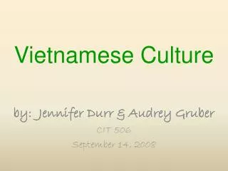 Vietnamese Culture