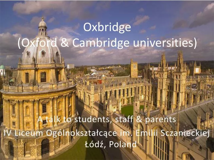 oxbridge oxford cambridge universities