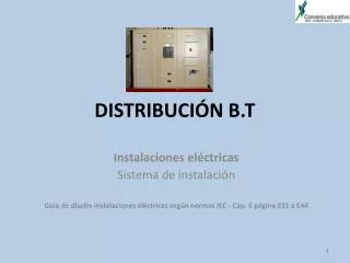 distribuci n b t