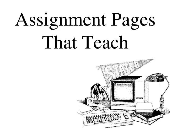 assignment pages that teach