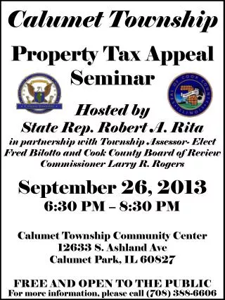 Property Tax Appeal Seminar