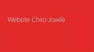 Website Chiro Jowilé