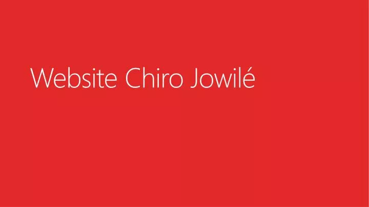 website chiro jowil