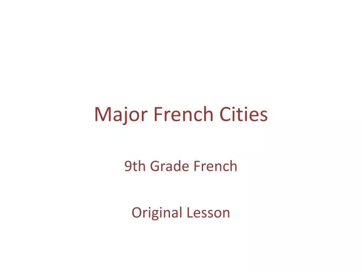 major french cities
