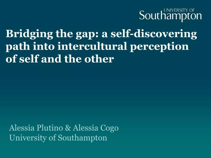 bridging the gap a self discovering path into intercultural perception of self and the other